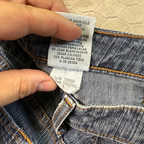 Vintage Y2K Low Rise Mini Denim Jean Skirt Size 5 Retro Festival Wear Cute - Picture 5 of 10